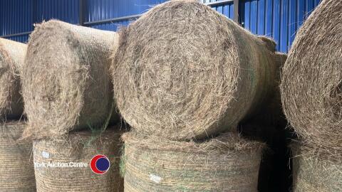 8x Round bales of 2024 herbal rich hay, collection from York Auction Centre