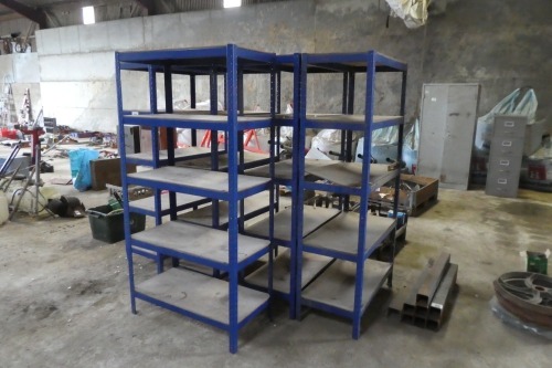 5 x garage shelving units