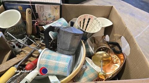 Box of kitchen ware