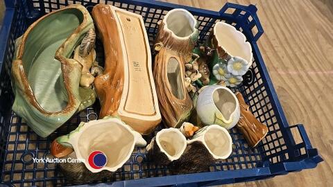 Collection of Hornsea Fauna pottery