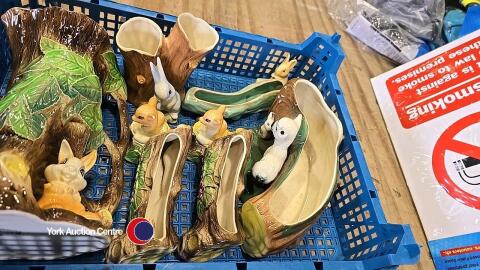 Collection of Hornsea Fauna pottery