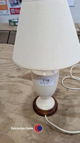 Wedgwood creamware table lamp, fwo