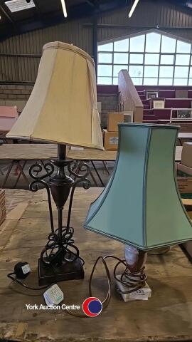 2 lamps with shades