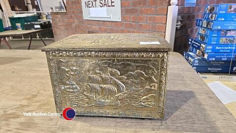 Brass log/kindling box