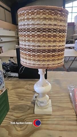 Large alabaster vintage lamp