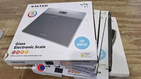 5 x Salter electronic scales, batteries required