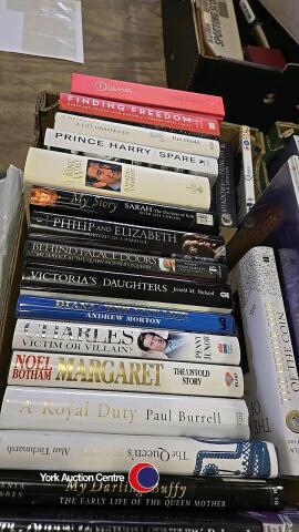 Crate of Royalty related books