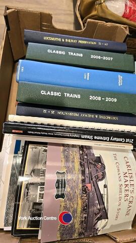 Box of railway books