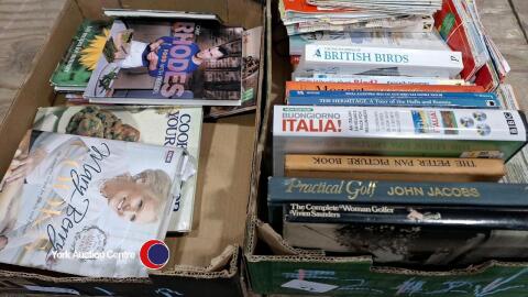 2 Boxes of books and maps inc quantity of cookery books