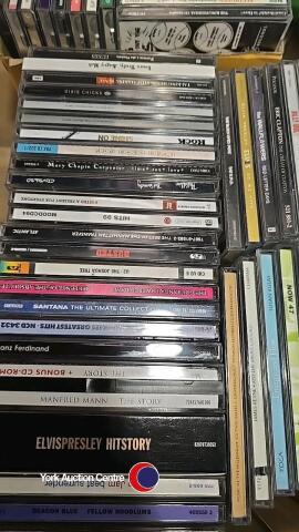 Box of easy listening CDs