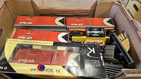 Box of o gauge rolling stock