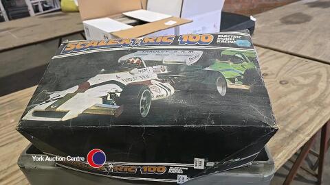 Scalextric 100 and box of accessories