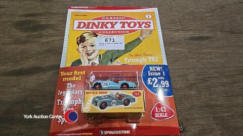 Dinky boxed Triumph TR2 Issue 1