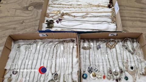 3 Trays of fashion/costume jewellery