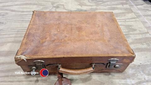 Vintage leather suitcase