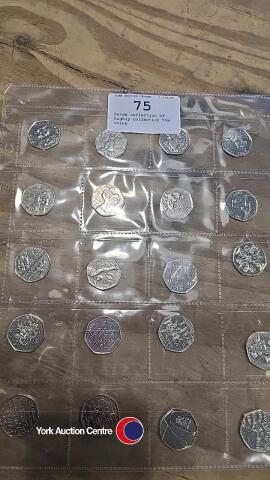 Large collection of highly collection 50p coins