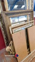 5 Gilt framed wall mirrors various shapes and sizes - 3
