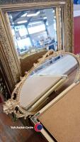 5 Gilt framed wall mirrors various shapes and sizes - 4