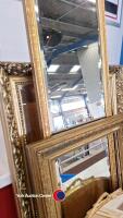 5 Gilt framed wall mirrors various shapes and sizes - 5