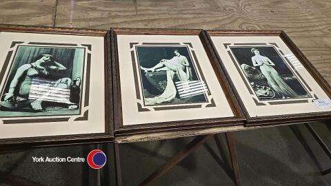 3 large framed original erotica photographs