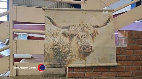 Large Longhorn cow wall hanging