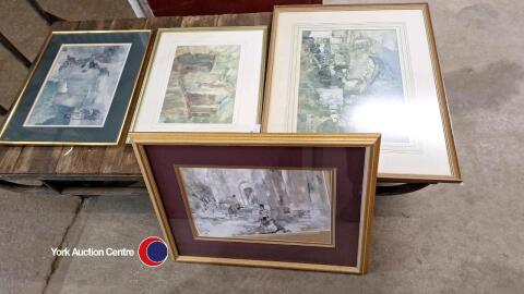 3 Framed watercolour prints by W Russel Flint