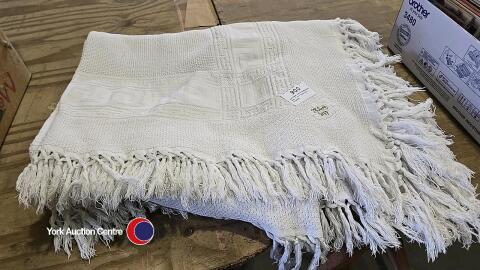 Antique woven bedspread 8ft x 6ft (possibly French)