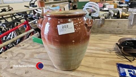 Victorian salt glazed storage jar