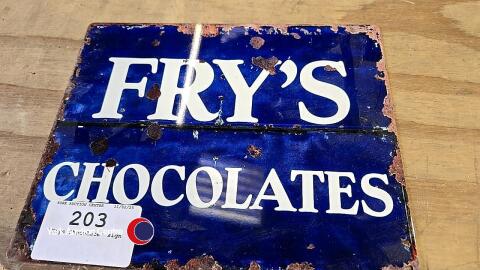 'Frys Chocolate' sign