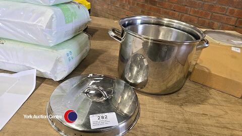 Large stock pot, Kenwood stainless mixing bowl etc..