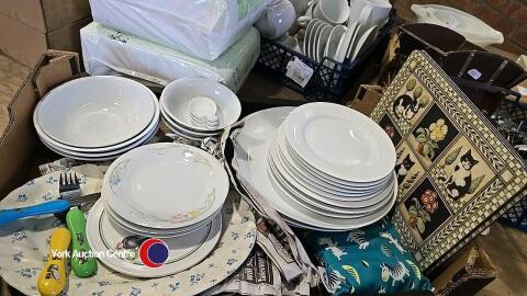 White tableware etc..