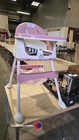 Childs high chair, only used once.