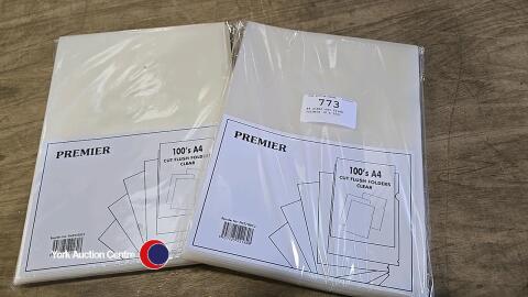 A4 clear cut flush folders (2 x 100)