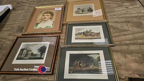 5 x various framed prints