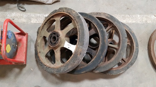 4 x Bren gun carrier wheels