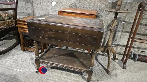 Small drop leaf table and hall table