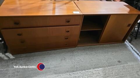 2 Retro Teak chest of drawers ( danish style 1980s ) and cupboard with sliding door