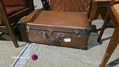 Vintage leather suitcase