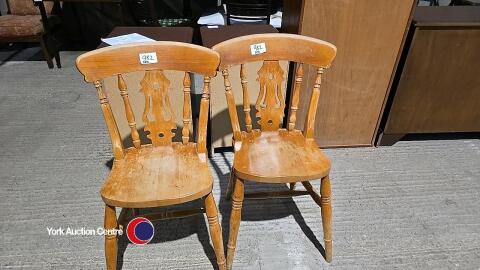 2 Pine kitchen chairs