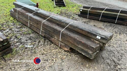 10x railway sleepers, 9ft long