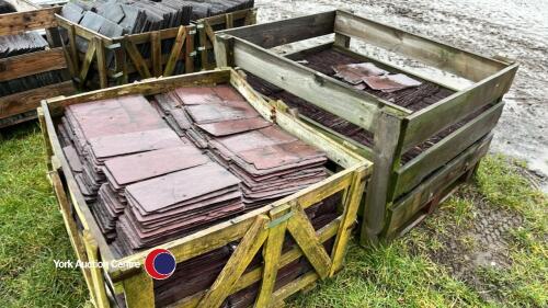 Approx 1800 reclaimed Welsh roofing slates, 12in x 7in