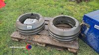 6 Claas rear wheel weights with bolts