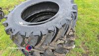 Pair of 420-70R28 Mitas tyres, nearly new - 2