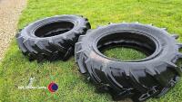 Pair Continental 420/70 R28 tyres, as new