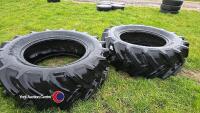 Pair Continental 420/70 R28 tyres, as new - 4