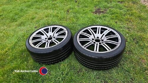 Pair 235/35 x19 alloy wheels and tyres suit BMW