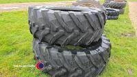 Pair 600-65R38 Trelleborg tyres, GOOD