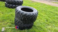 Pair 15.0-55-17 floatation tyres - 4