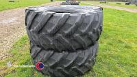 Pair 600-65R28 Trelleborg tyres - 4