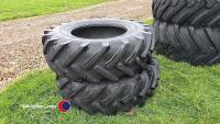 Pair 16.9R28 Alliance tyres, 80%, good - 4